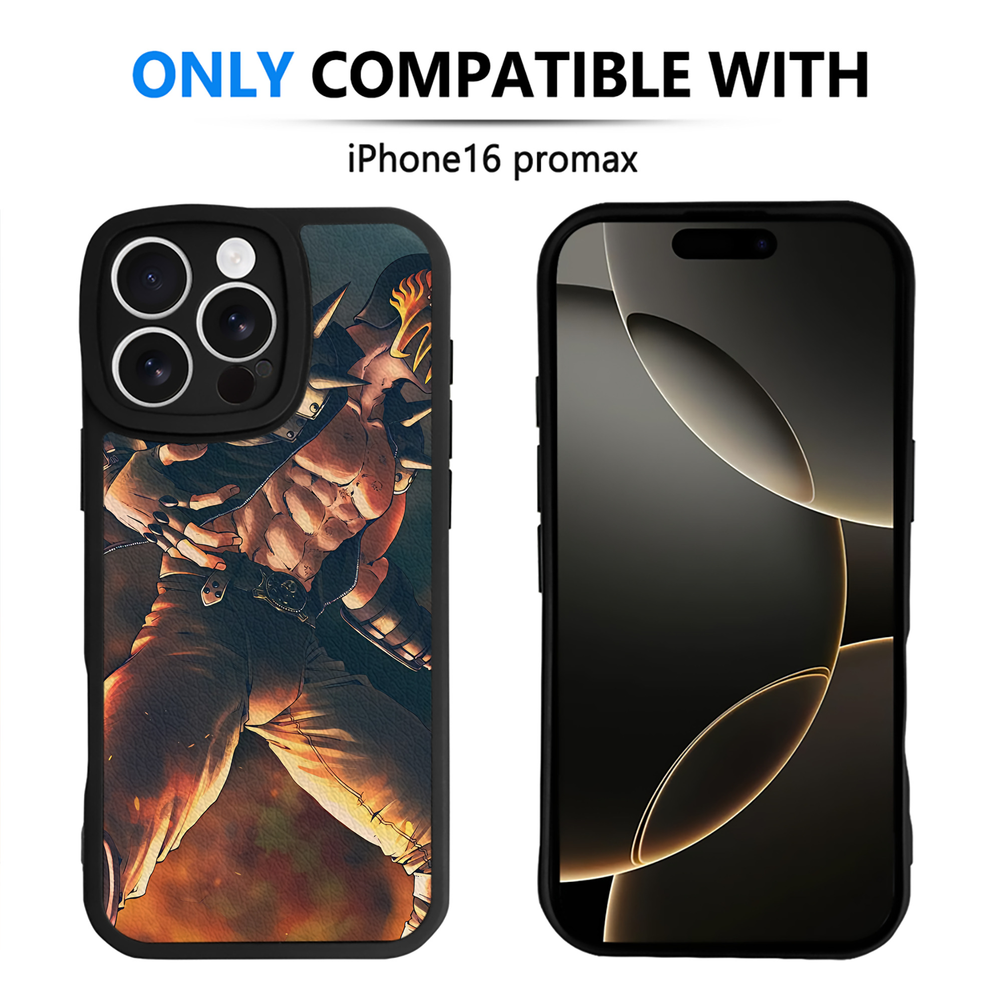 （画像用） 北斗の拳 Fist of the North Star 【iPhone 16シリーズ対応】シリコンスマホケース（レザー調） 材質：シリコン